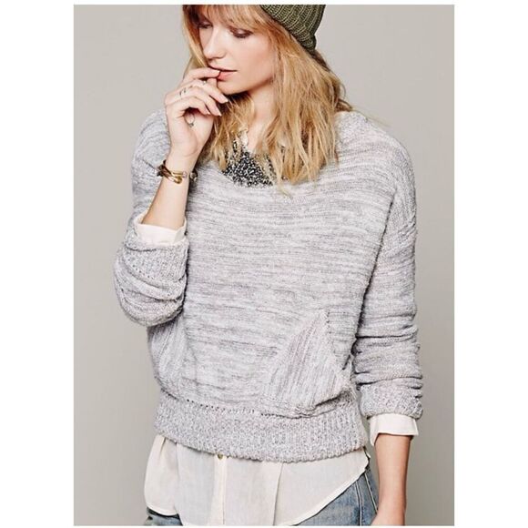 Free People In My Pocket alpaca blend sweater oversized size Small - Picture 2 of 8
